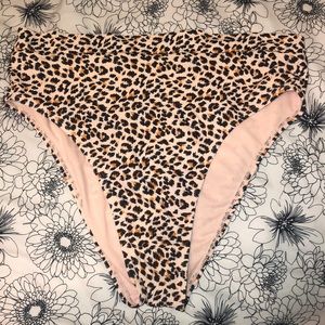 High waisted height thighed bikini bottom